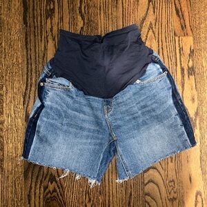 Denim Blue Maternity Shorts